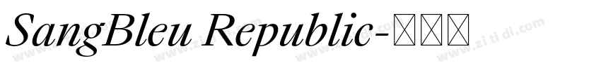 SangBleu Republic字体转换